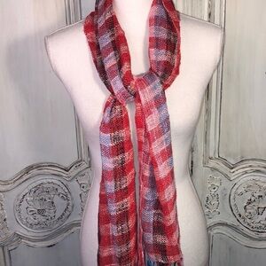 Multi Color Block Plaid  Head or Neck Scarf